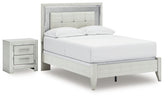 Zyniden Full Upholstered Panel Bed and Nightstand